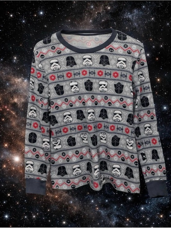 Star Wars Other - Star Wars Grey Stormtrooper & Darth Vader Print Long Sleeve Pajama Top